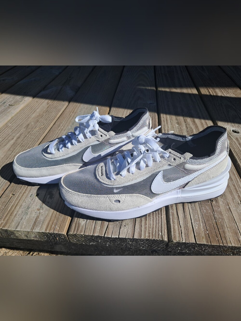 Nike Men’s White & Light Gray Low-Top Sneakers